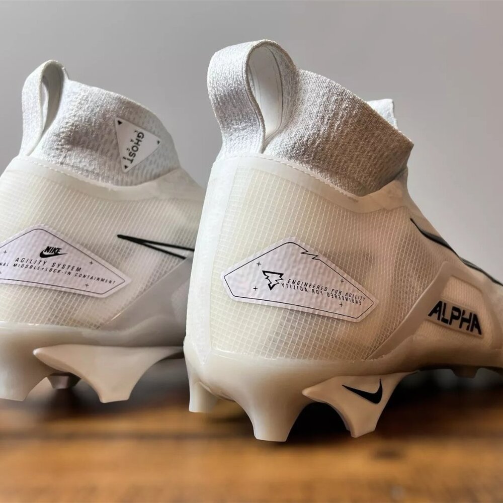 Men’s Nike Alpha Menace Elite 3 Football Cleats Sz 8 Platinum White CT66… - Picture 5 of 12